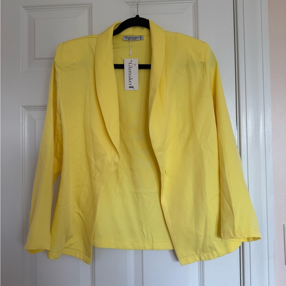 SHEIN Bright Yellow Blazer